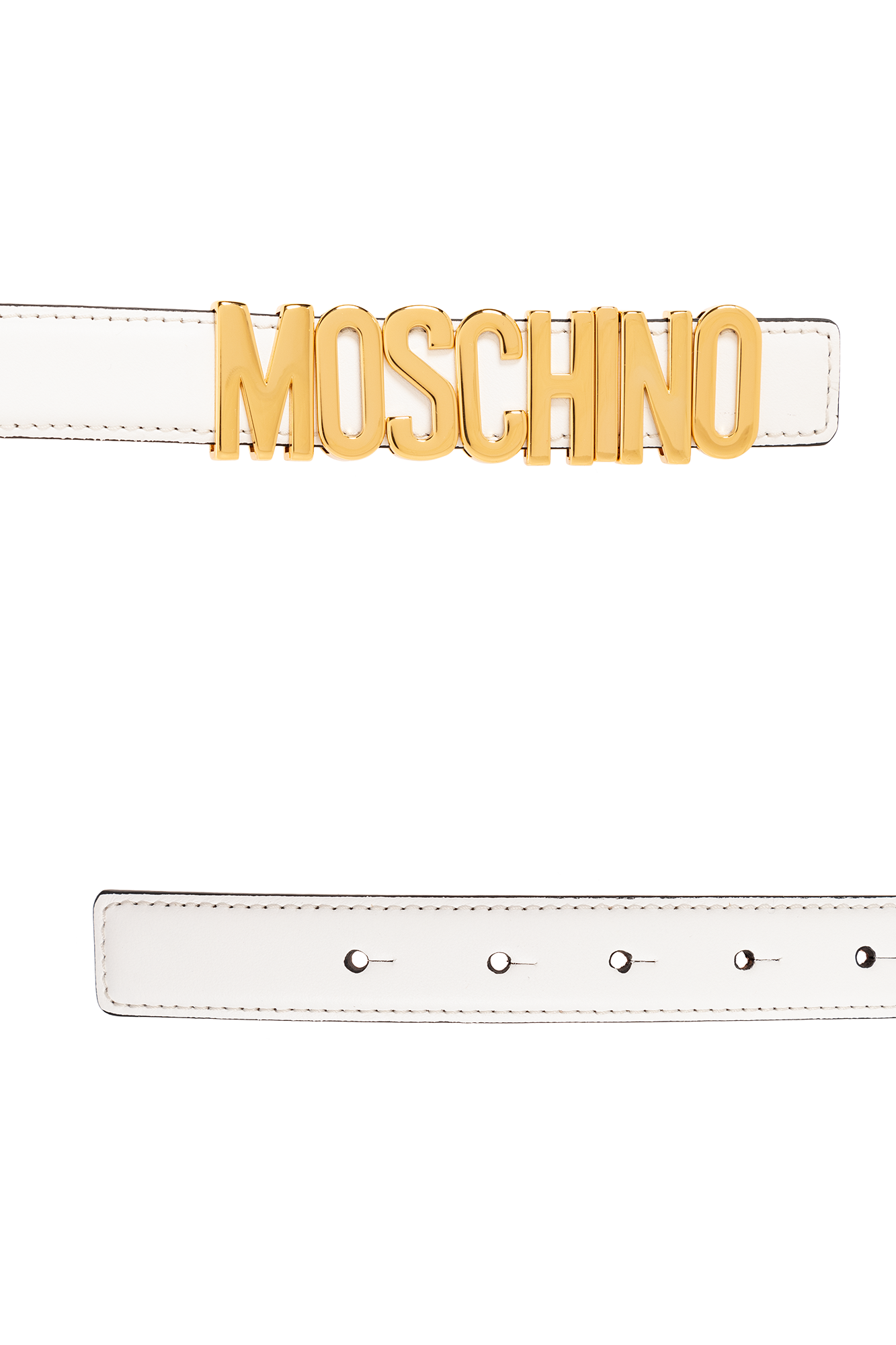 White and gold moschino on sale belt